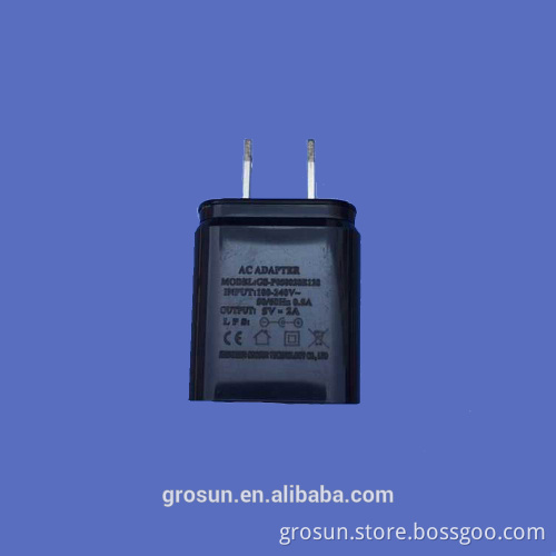 OEM US/EU/UK/Aus Plug 2 USB Port USB Charger 5V 2A Portable Wall Charger with CE/GS/UL/FCC